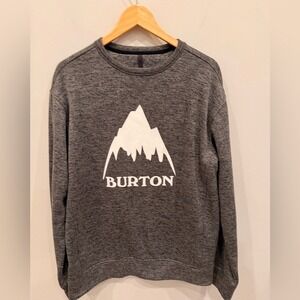 Burton Durable Goods Logo Sweatshirt Small Gray‎ Pullover Crewneck NWOT